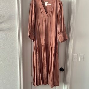 Elegant Rust Midi Dress